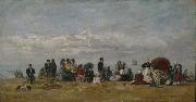 unknow artist The Beach at Trouville Spain oil painting artist